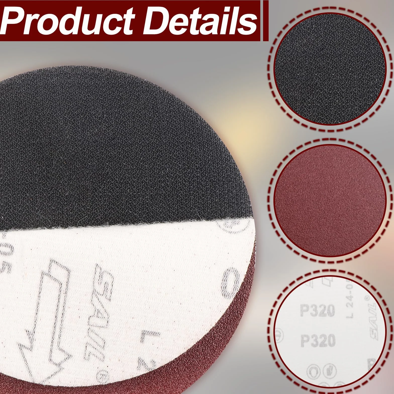102 Kit Dischi Carta Abrasiva Dischi Abrasivi 125mm Grana 60 80 120 160 240 320 400 600 800 1000 Kit di Levigatura Dischetti Abrasivi per Levigatrice Accessori Trapano