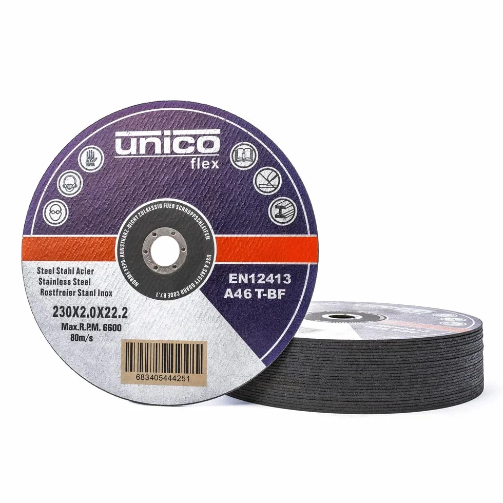 25x IPOTOOLS Disco per smerigliare 230 metallo in acciaio inossidabile, disco per smerigliare 230 mm x 2,0 mm, per metallo, acciaio e acciaio inossidabile Metallo Acciaio inossidabile