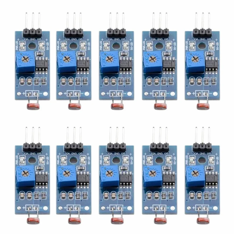 DollaTek Fotoresistenza 10Pcs Modulo sensore di intensità della Luce Digitale Fotoresistenza per Arduino Uno