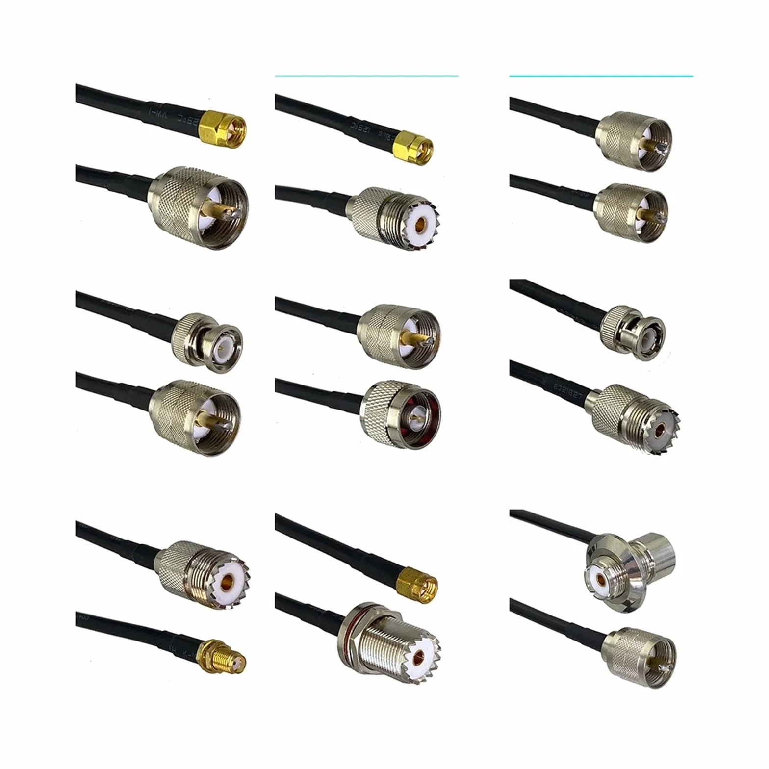Cavo Jumper RF Dritto E Ad Angolo Retto Da RG58 UHF PL259 SO239 A Spina Maschio/N BNC SMA Jack Femmina, 6 Pollici ~ 10 M(SO239 Fnut to SMA F,10M)