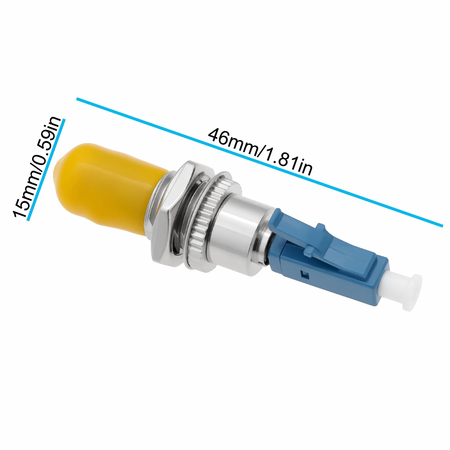 ECSiNG 2 Pezzi Convertitore Ibrido Accoppiatore Adattatore Fibra LC Maschio-ST Femmina 1200nm~1600nm Per Fibra Monomodale/multimodale
