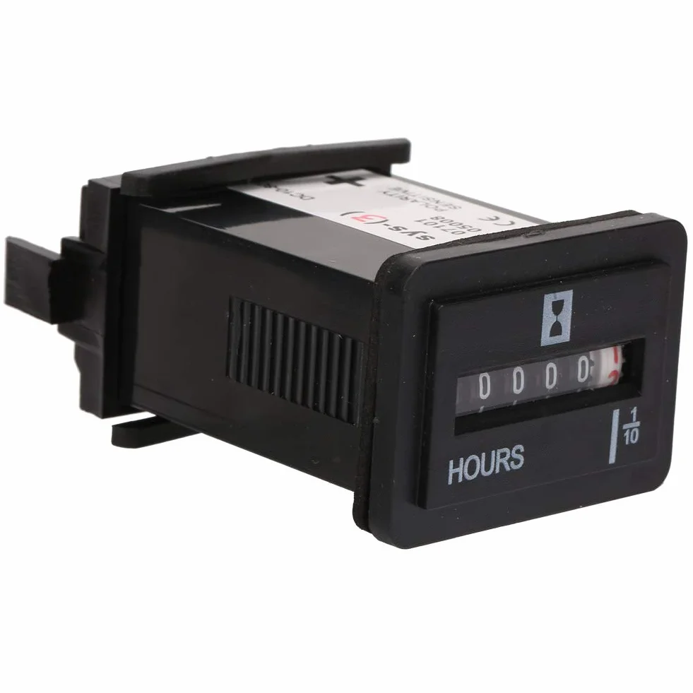 Contaore meccanico 10-80V AC/DC 99999,9 ore temporizzatore elettronico al quarzo