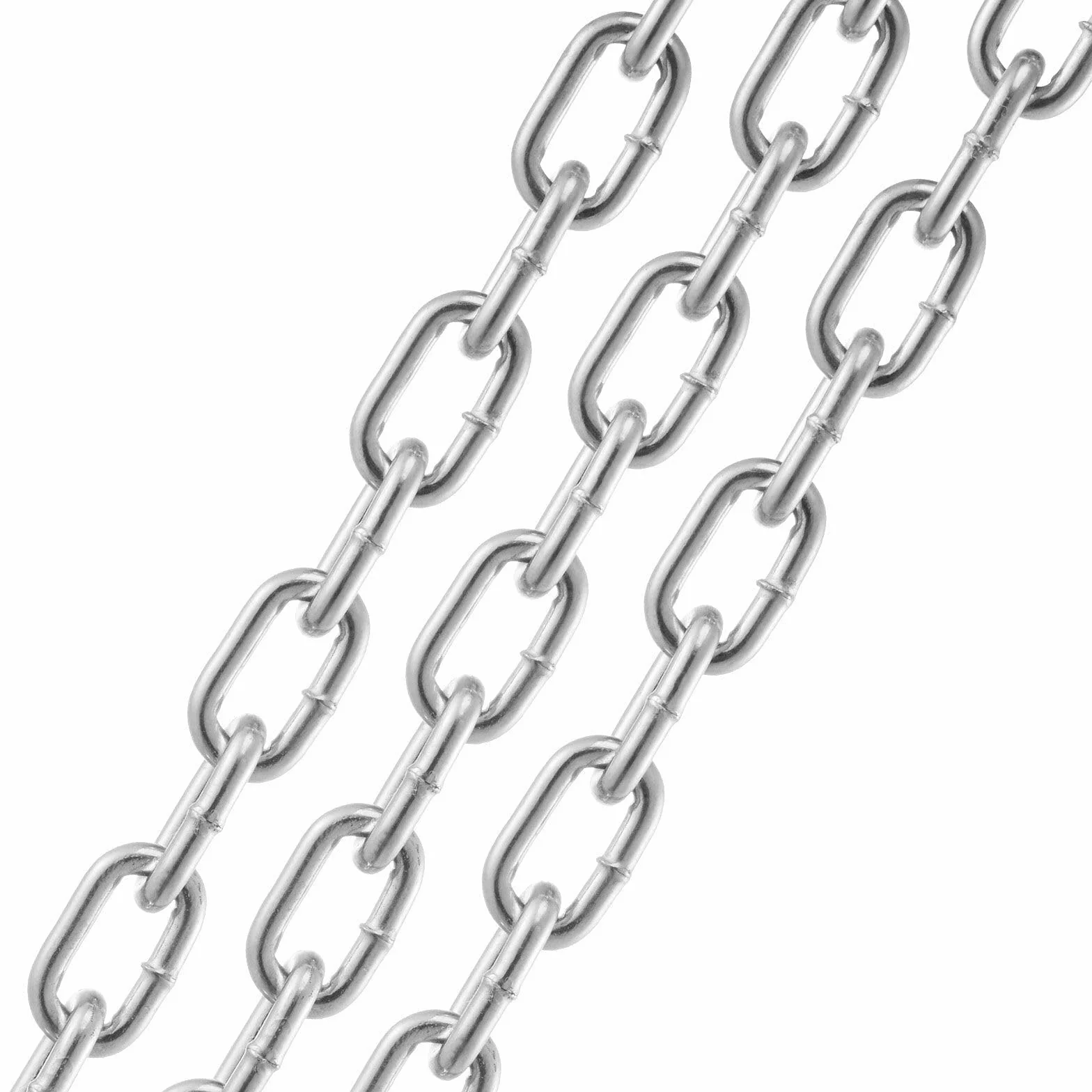 VEVOR Catena a maglie in acciaio al carbonio zincato, 7,3 mm x 1,8 m, Capacità di carico 898 kg, Due connettori rapidi, Catena per traino, Sospensione, Campeggio, Catena per traino per movimentazione