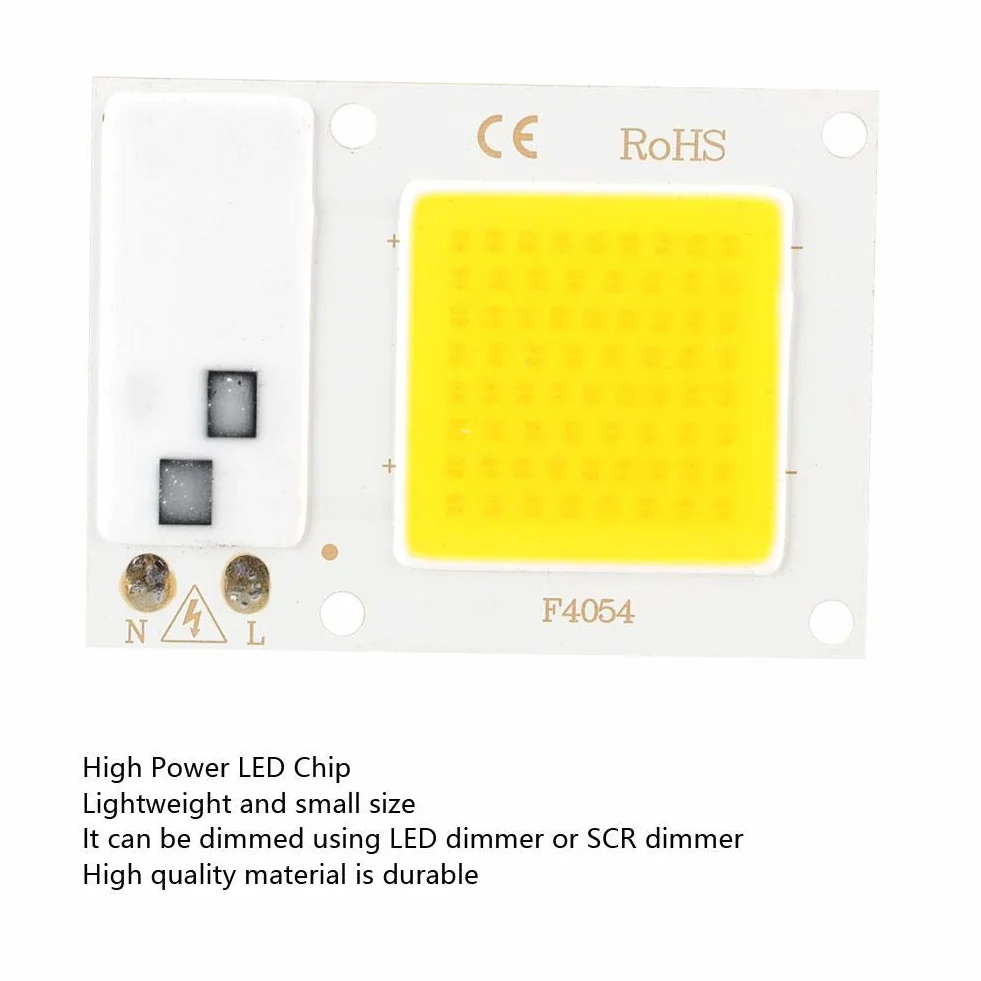 Fdit Chip LED COB 20W 220V Alta Potenza, Sorgente Luminosa Bianco Caldo per Illuminazione a Risparmio Energetico