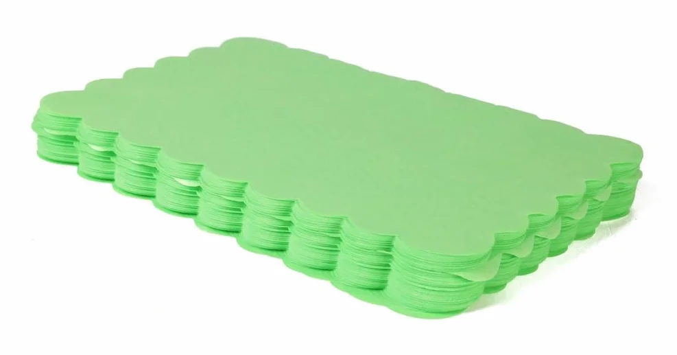 Carta Vegetale Verde Salva Carne Frastagliata 500 Pezzi Misura 20 x 30 CM