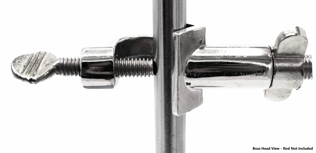 EISCO laboratorio grade metalliche set stand di supporto 8" x 5" 12 mm dia rod 24" l cork foderato buretta pinza boss testa storta ring 2,5" dia