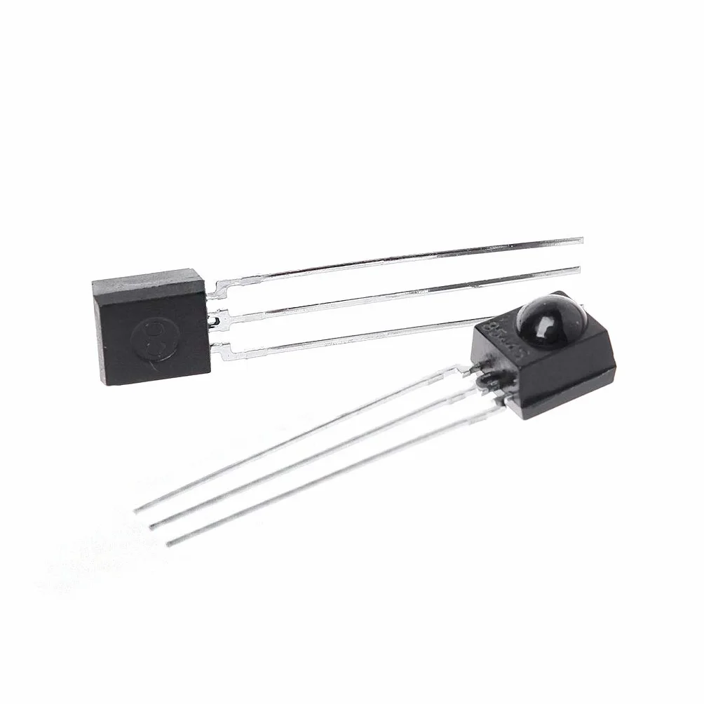 2 tubi ricevitore DIP-3 IC TSOP4838 IR 38 kHz modulo radiazione infrarossa remoto scheda di controllo, modulo di alimentazione, regolatore di tensione, trasmettitore, clip per cavo di