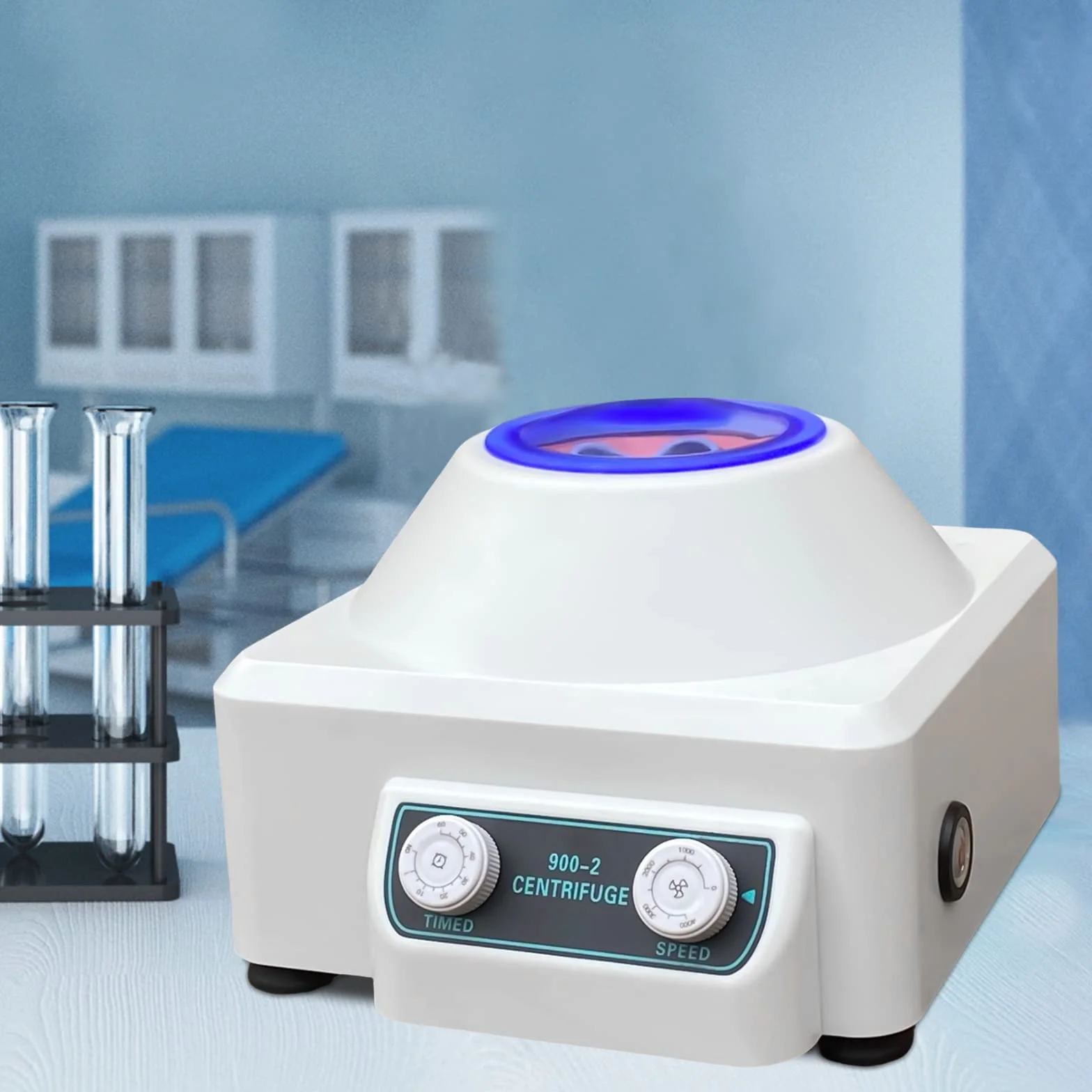 30W Centrifuga Elettrica Digitale Desktop con Regolazione Tempo e Velocità 10ml*6 Rotori per Laboratorio Scuola Scienza, Ricerca al Plasma