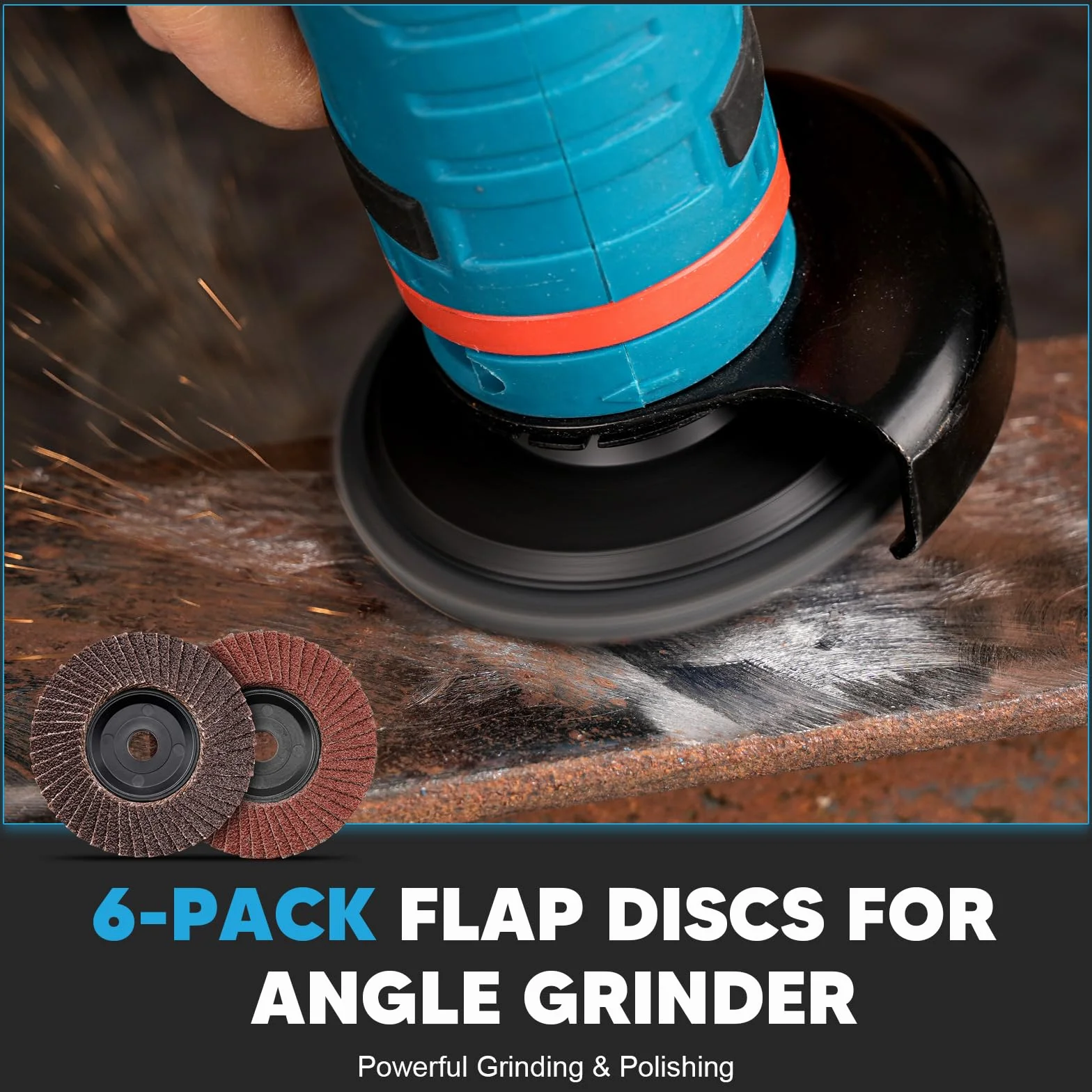 SI FANG 6 dischi lamellari da 75 mm, mini dischi abrasivi in ceramica in zirconio, accessori per smerigliatrice angolare, per metallo, legno, plastica, rimozione ruggine e sbavatura