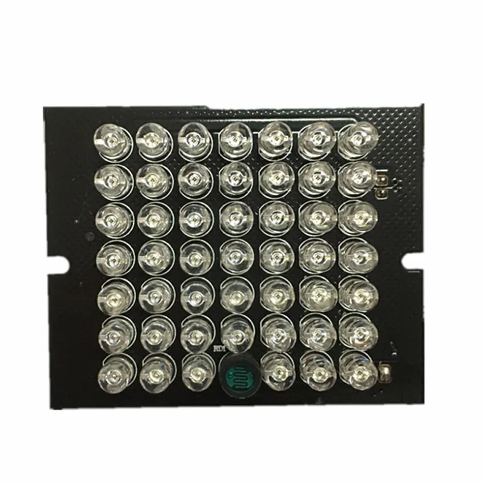 940nm infrarosso 48 LED Array bordo IR Illuminatore con IR Gamma fino a 30m Per tutti i tipi di moduli della macchina fotografica, potere DC 12V