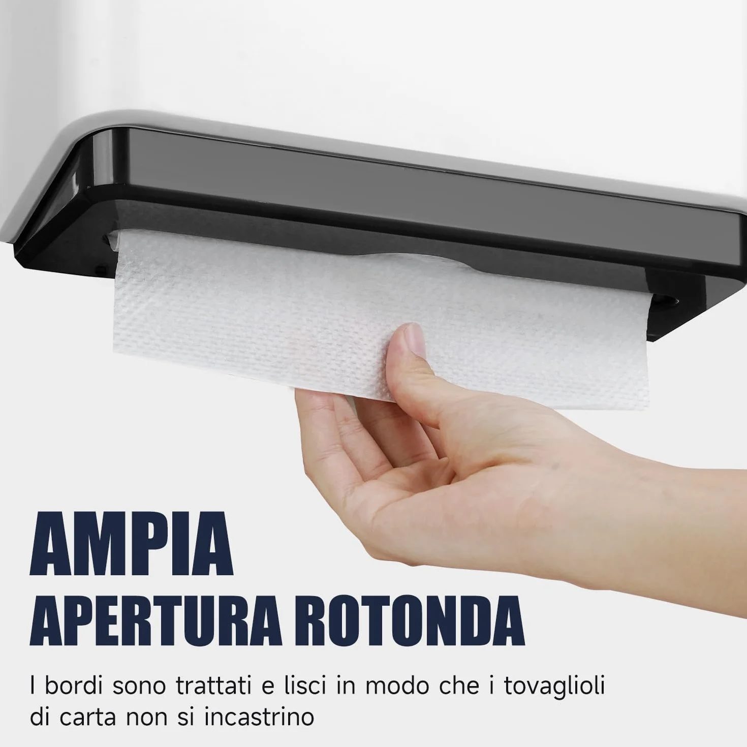 AIKE Dispenser Carta Asciugamani da Parete per Z-Fold 25,3 x 8 cm 200 Fogli