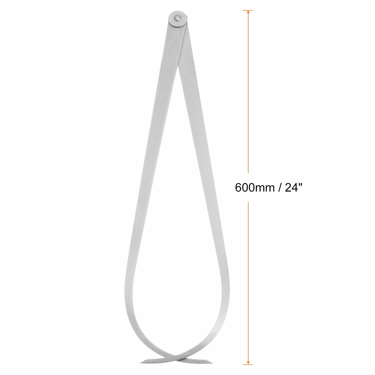 QUARKZMAN Calibro Esterno A Giunto Fisso 600mm 24 Pollici Acciaio Per Utensili Giunto A Attrito Strumento Di Misurazione Interna Per Intagli Modellazione Scultura Argento