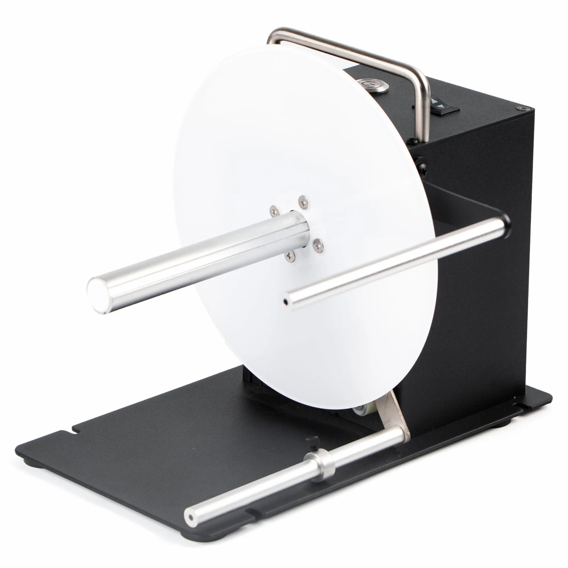 U.S. Solid Avvolgitore automatico etichette – Con braccio sensore, supporto nucleo 1"/1,5"/3", larghezza 120 mm, riavvolgimento bidirezionale