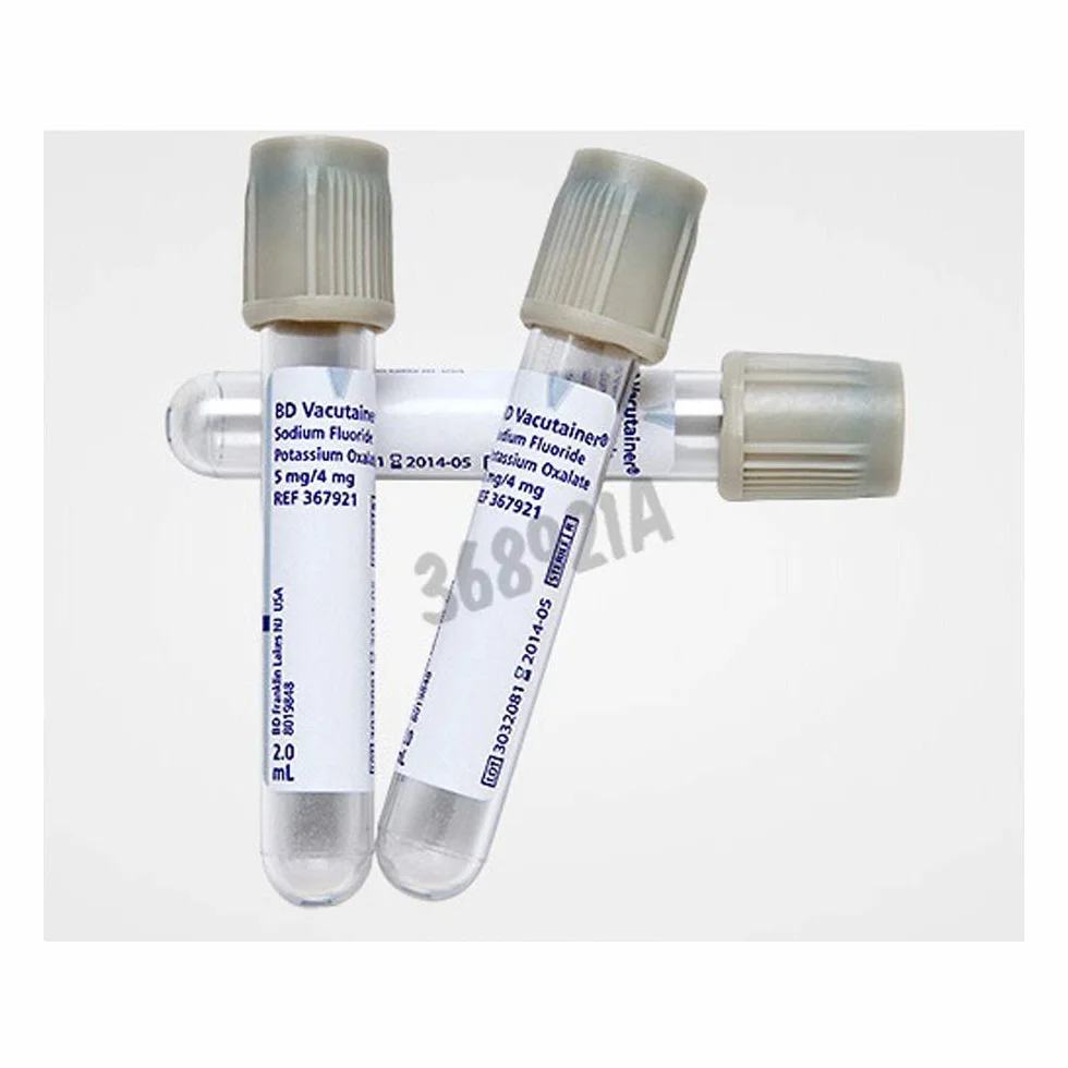 BD Medical 368921 Vacutainer PET - Tubo per sterminio di glucosio e lattato (fluoruro/Oxalate), tappo grigio per etichetta, 4 ml, confezione da 100