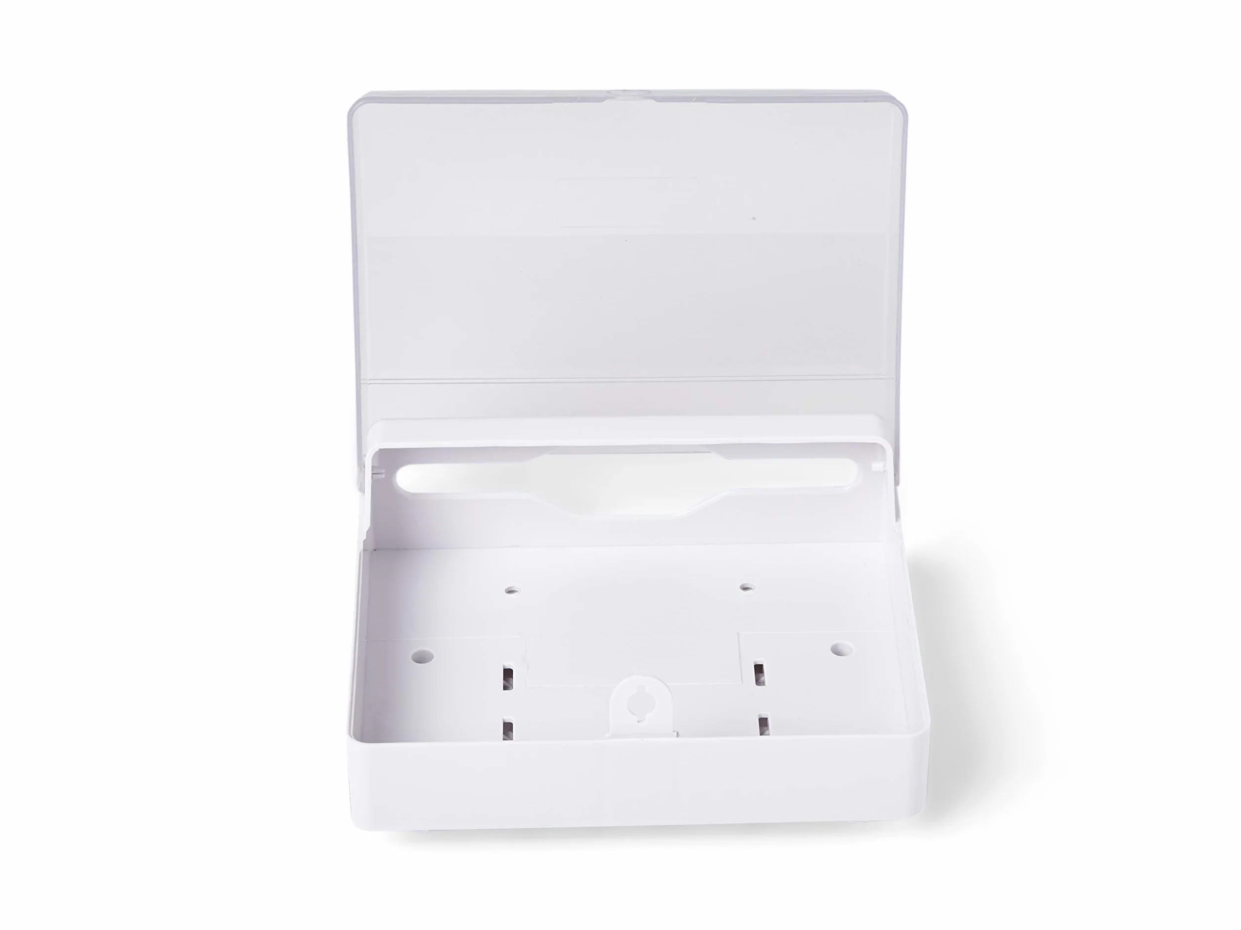 Amazon Basics Dispenser per asciugamani a parete, compatibile con piega a C/Z, 27 x 21.5 cm, Bianco