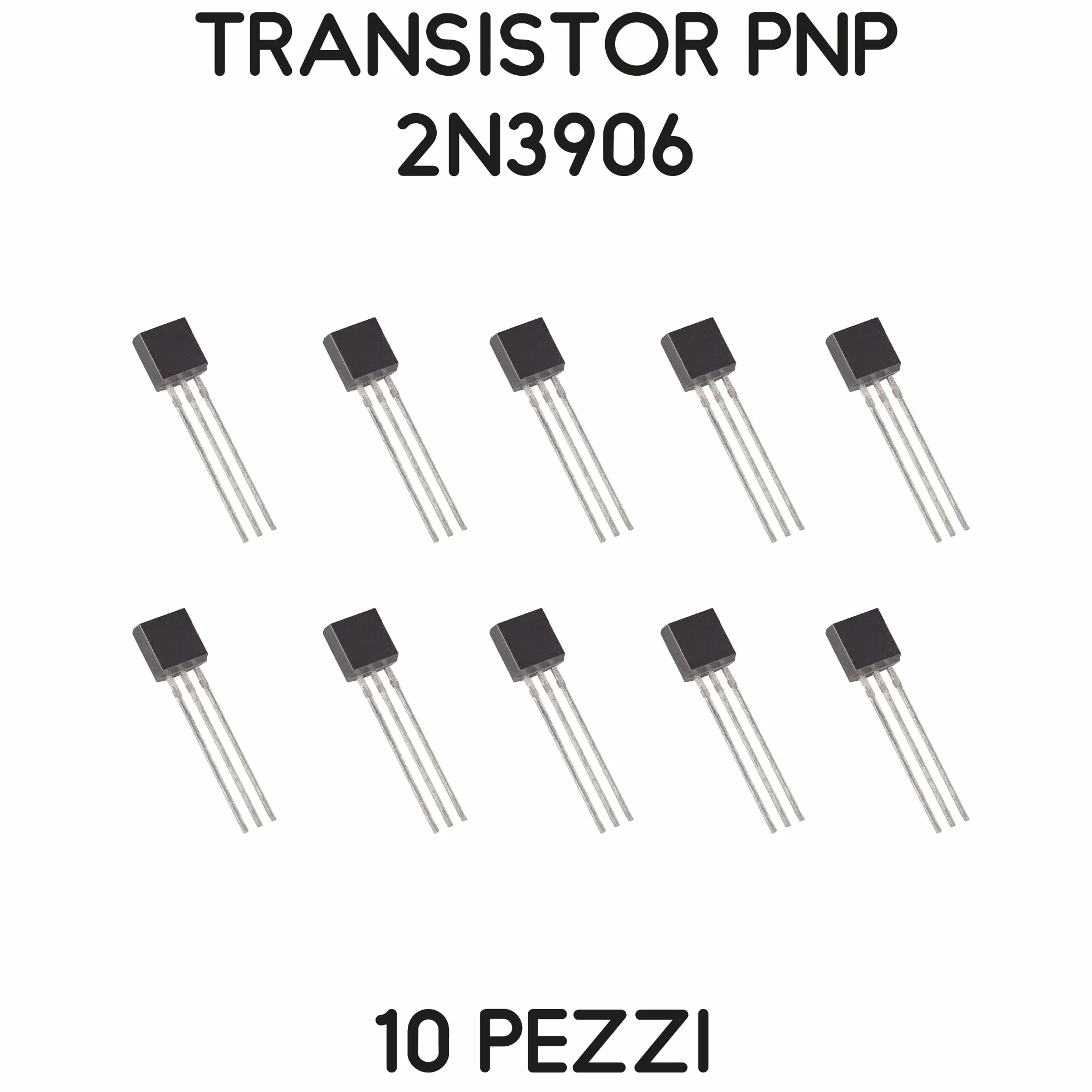Transistor PNP 2N3906 40V 200mA Kit 10