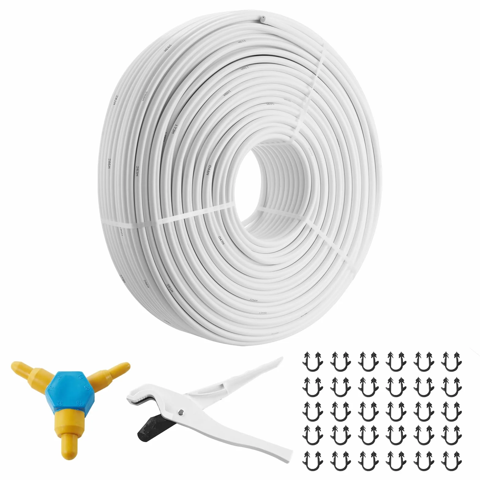 VEVOR Tubo PEX Alluminio per Riscaldamento a Pavimento Rotolo 300m, Tubo PEX-AL-PEX in Composito Alluminio-Plastica Φ16mm Spessore 2mm, Tubo Barriera all'Ossigeno per Liquido Gas Acqua Calda Fredda