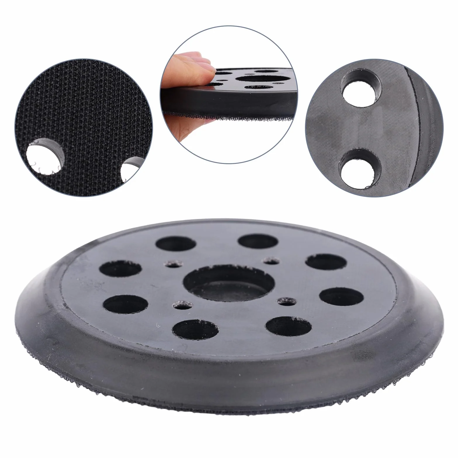 2pz Platorelli per Levigatrice Orbitale da 5in a 8 Fori, Codice OE# 51-36-7100 Compatibili con 6021-21 6034-21 2648-20 2648-21 per Ridgid R2501 R2600 e Altre Levigatrici Roto-Orbitali