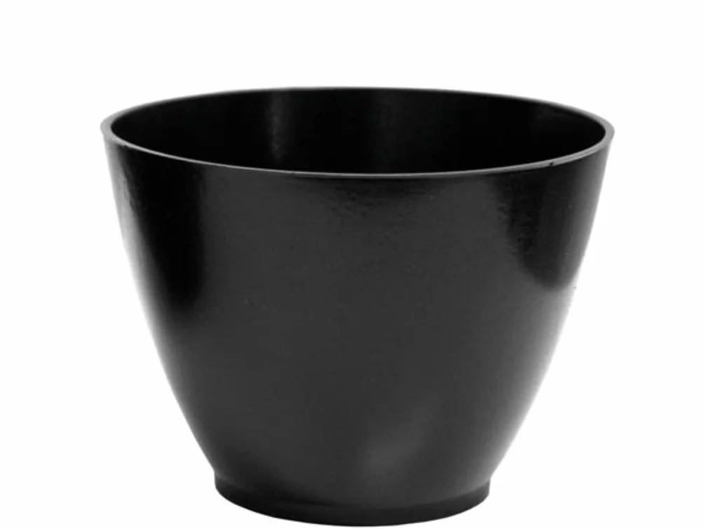 Toolland Bicchiere in gesso, plastica, rotondo, nero, 0,75 litri