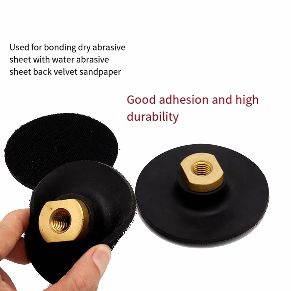 Supporto per Disco Abrasivo per Lucidatura In Gomma per Smerigliatrice Angolare M14 Platorello Abrasivo Autoadesivo per Smerigliatura 3 Pollici Resistente e Facile da Usare