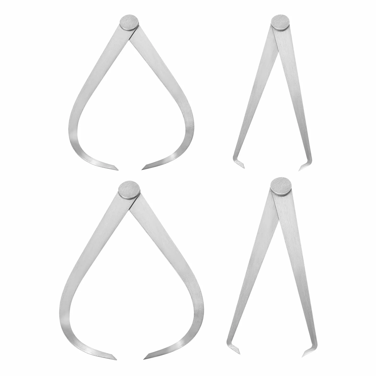 QUARKZMAN 300mm 12" 150mm 6" Calibro Inossidabile Acciaio Solido Misurazione Strumento 2 Coppia