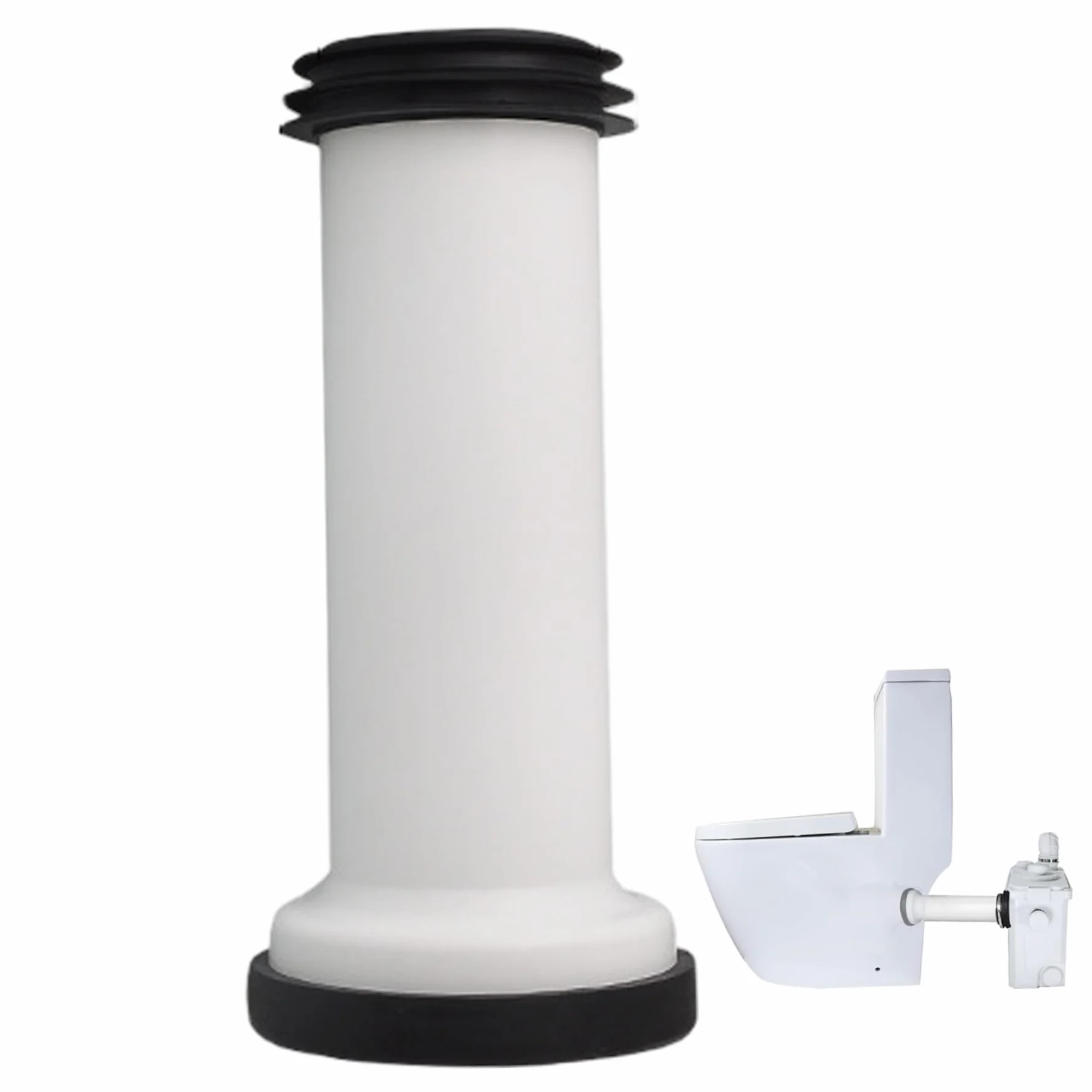 Adattatore per tubo di scarico WC, tubo flessibile in plastica PE sigillato rigido dritto