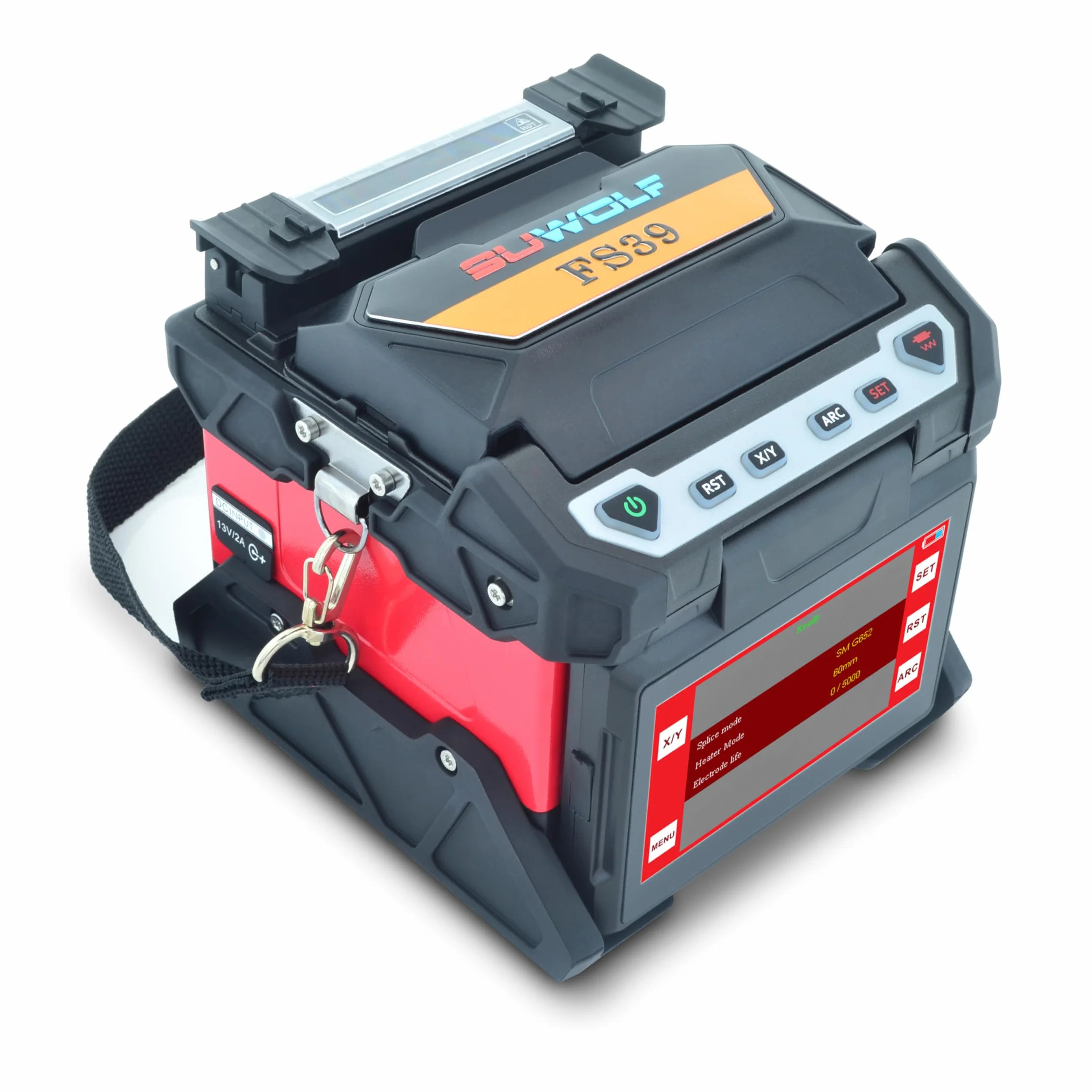 4.3"LCD Touch Screen Saldatrice Fibra Ottica Alta Precisione FTTH Giuntatrice Fibra Ottica/Allineamento Del Nucleo Optic Fiber Fusion Splicer per SM MM NZ-DS EDF con Saldatura Auto(FS39A)