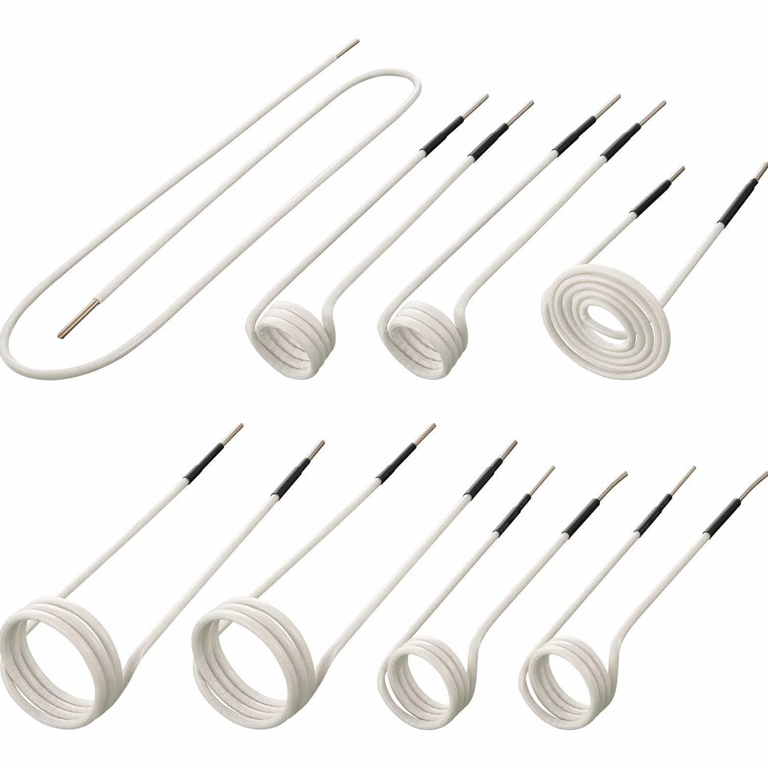 VEVOR Kit bobina di riscaldamento a induzione 8 pezzi Bobine di riscaldamento a induzione più utilizzate con lunghezze variabili, strumento di riscaldamento a induzione resistente al calore