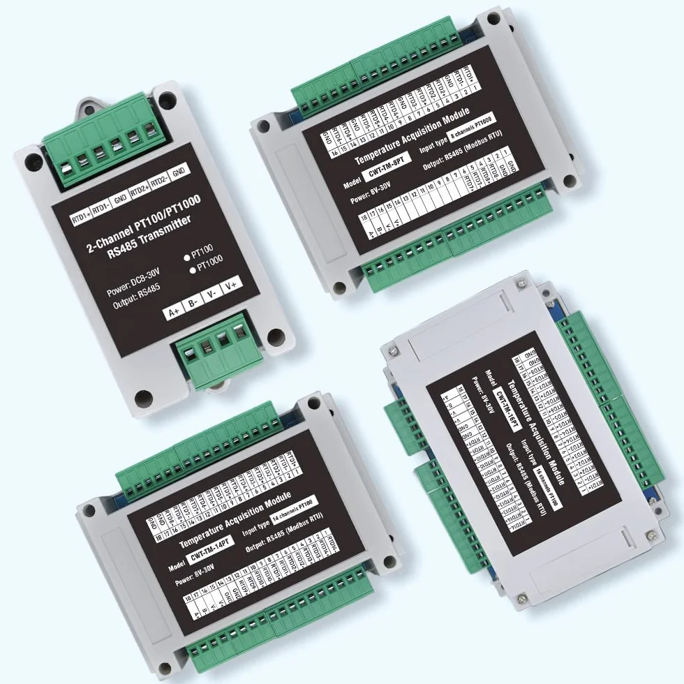 Modulo di acquisizione della temperatura in uscita Modbus PT1000 Rs485 a 8 canali