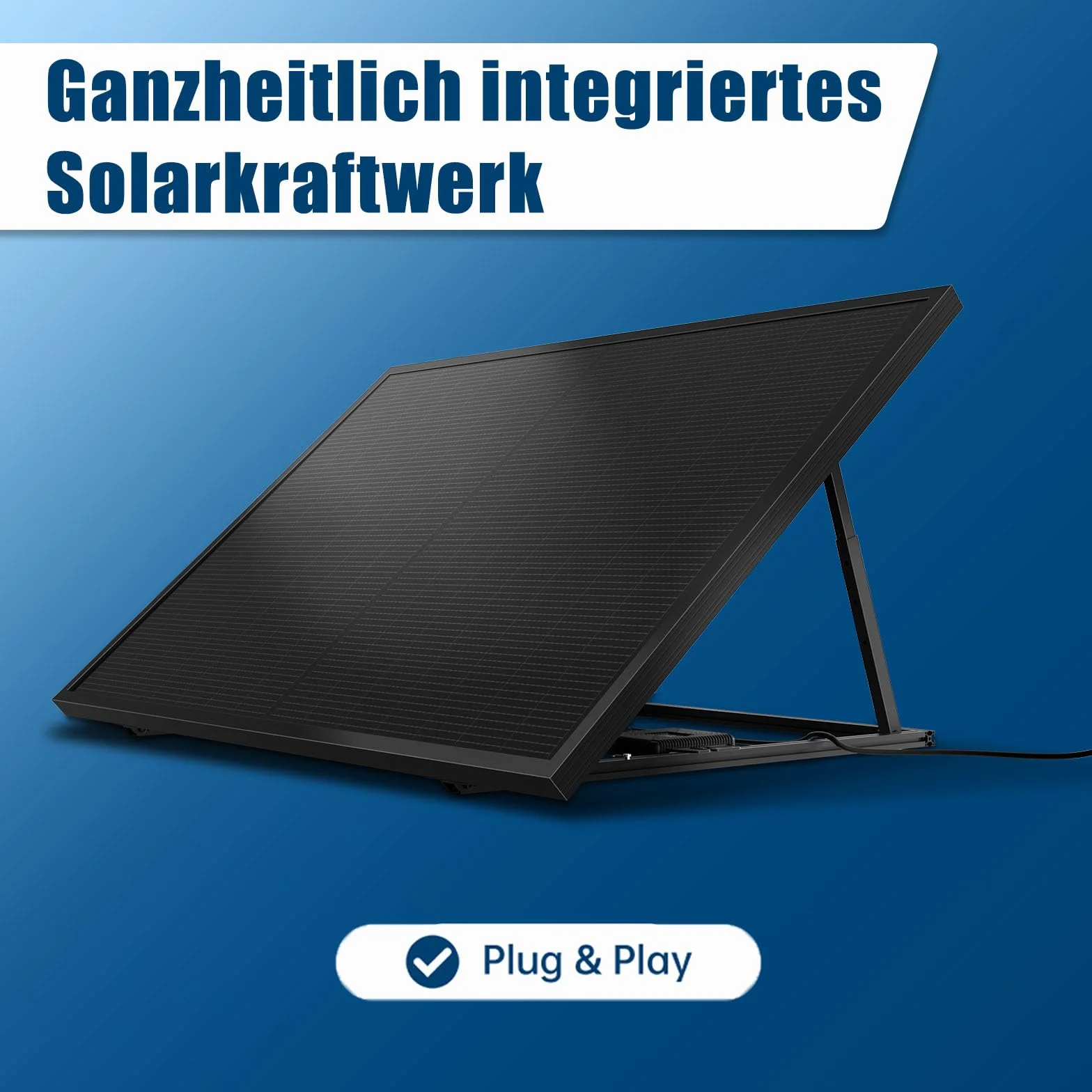 BENY Kit per energia solare da balcone 430W Plug & Play con supporto e inverter 600W