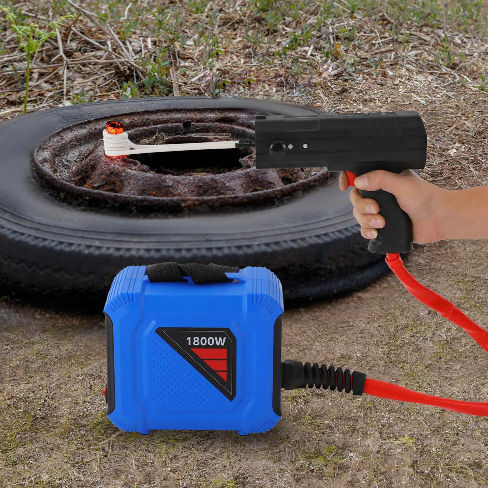 Riscaldatore a induzione magnetico per auto, 1800 W, riscaldamento a induzione magnetico con bobine di riscaldamento per automobili, viti, dadi