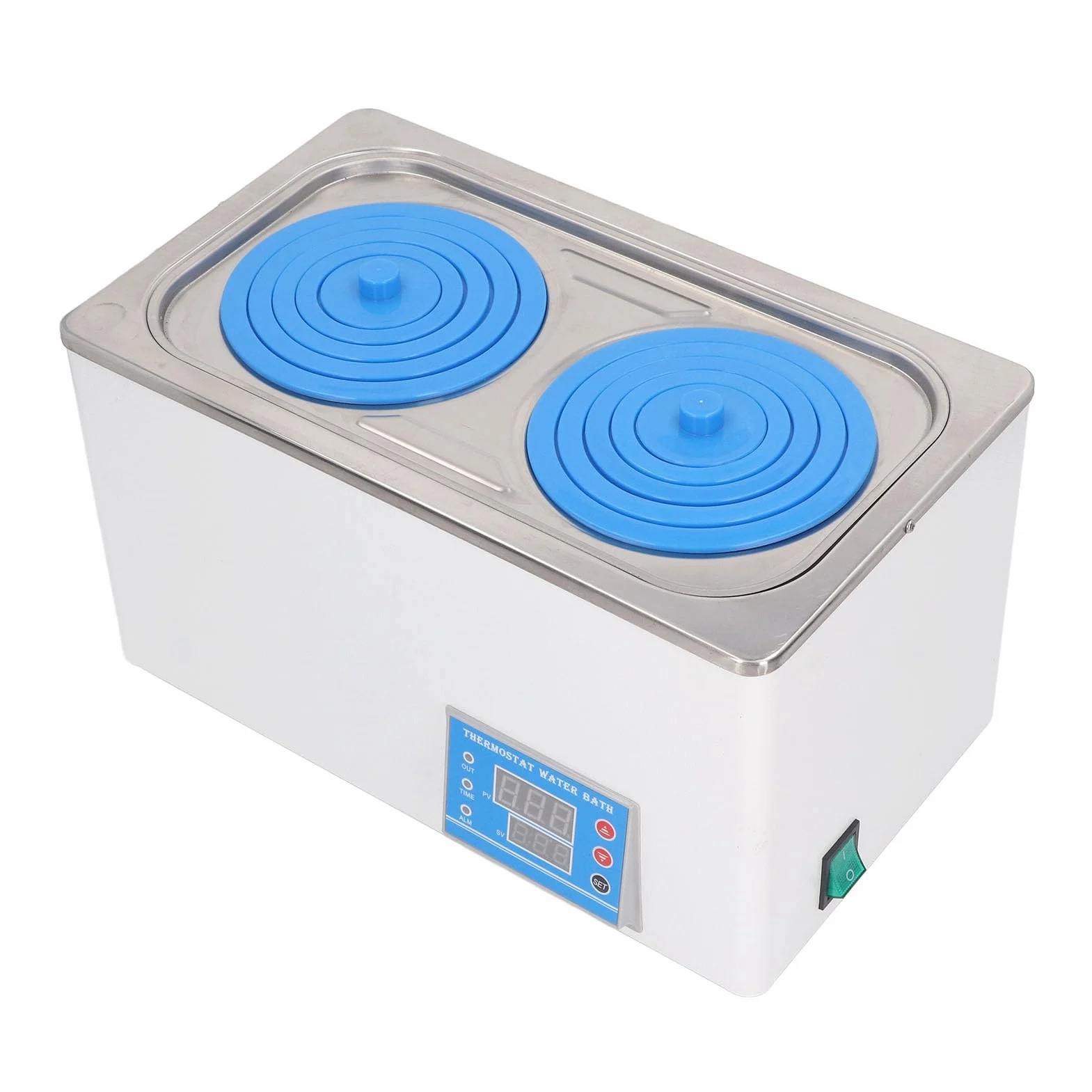FTVOGUE Riscaldatore da Laboratorio Digitale Bagnomaria 7 Litri con Termostato Preciso e Doppia Apertura per Uso Scientifico e Analisi Chimica