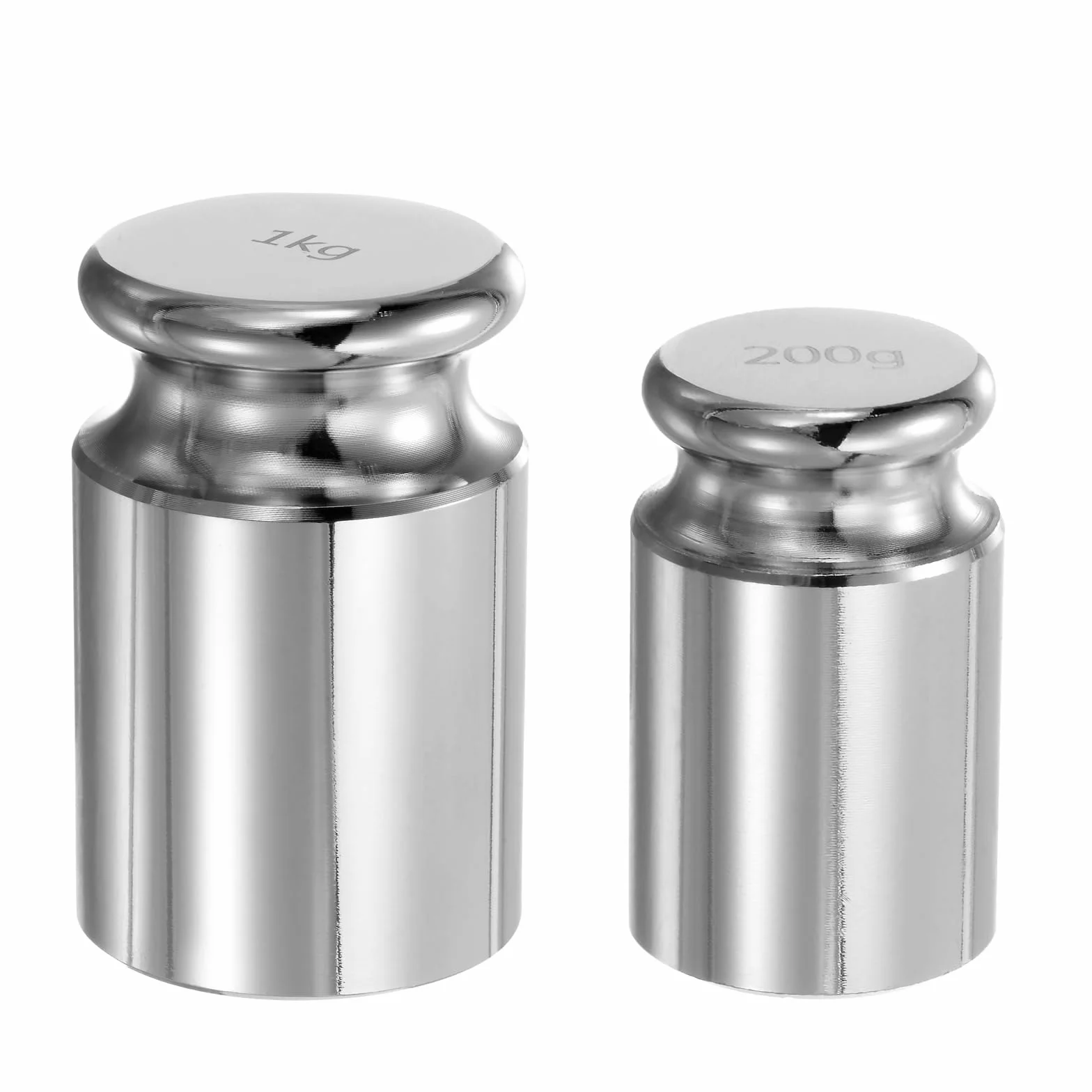 QUARKZMAN 2pz Set di Pesi di Calibrazione 200g 1kg M1 Acciaio Cromato di Precisione per Bilance Digitali
