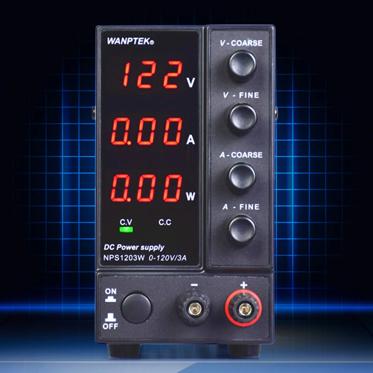 Alimentatore da laboratorio 0-120 V DC 3 cifre, alimentazione continua 0-3 A