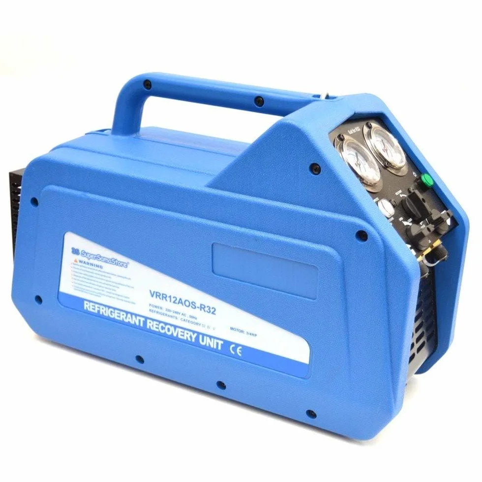 3S SuperSamaStore Unità di Recupero Professionale, Recuperatore Gas Refrigerante per Manutentori e Installatori Impianti Condizionamento, con Separazione Olio, 3/4 Horsepower, Idonea R32 e R1234YF