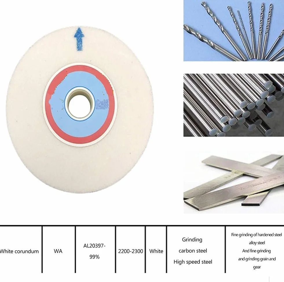 1 mola in corindone bianco - diametro esterno 150 mm, foro 25 mm, spessore 25 mm for smerigliatrici da banco e affilatura utensili(80 grit)
