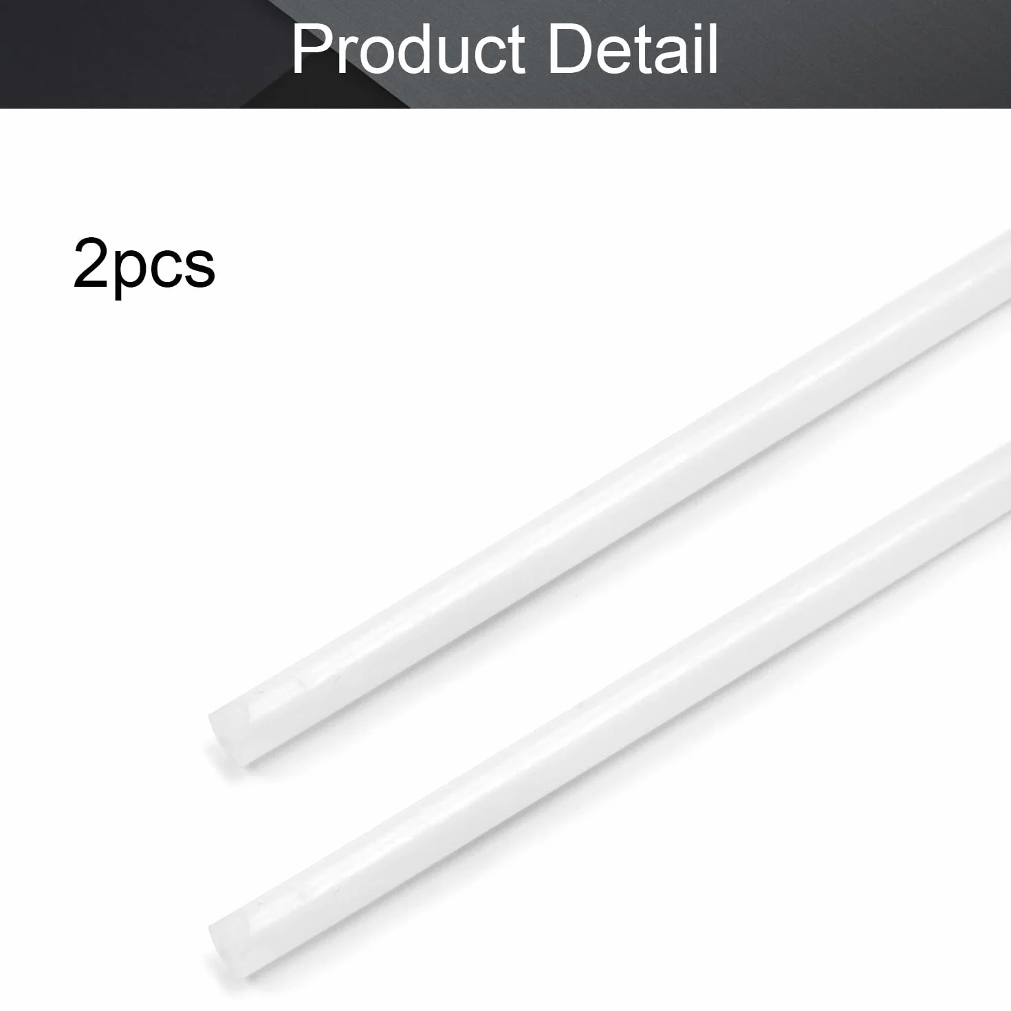 Asta rotonda POM 6 mm diametro 1 m 2 pezzi bianco