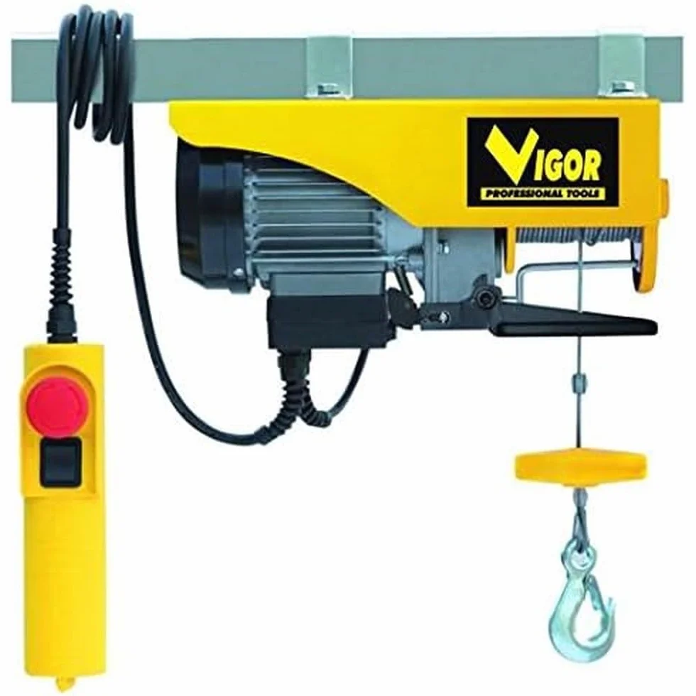 Vigor 49730-10 Paranco Elettrico 125 kg, Giallo