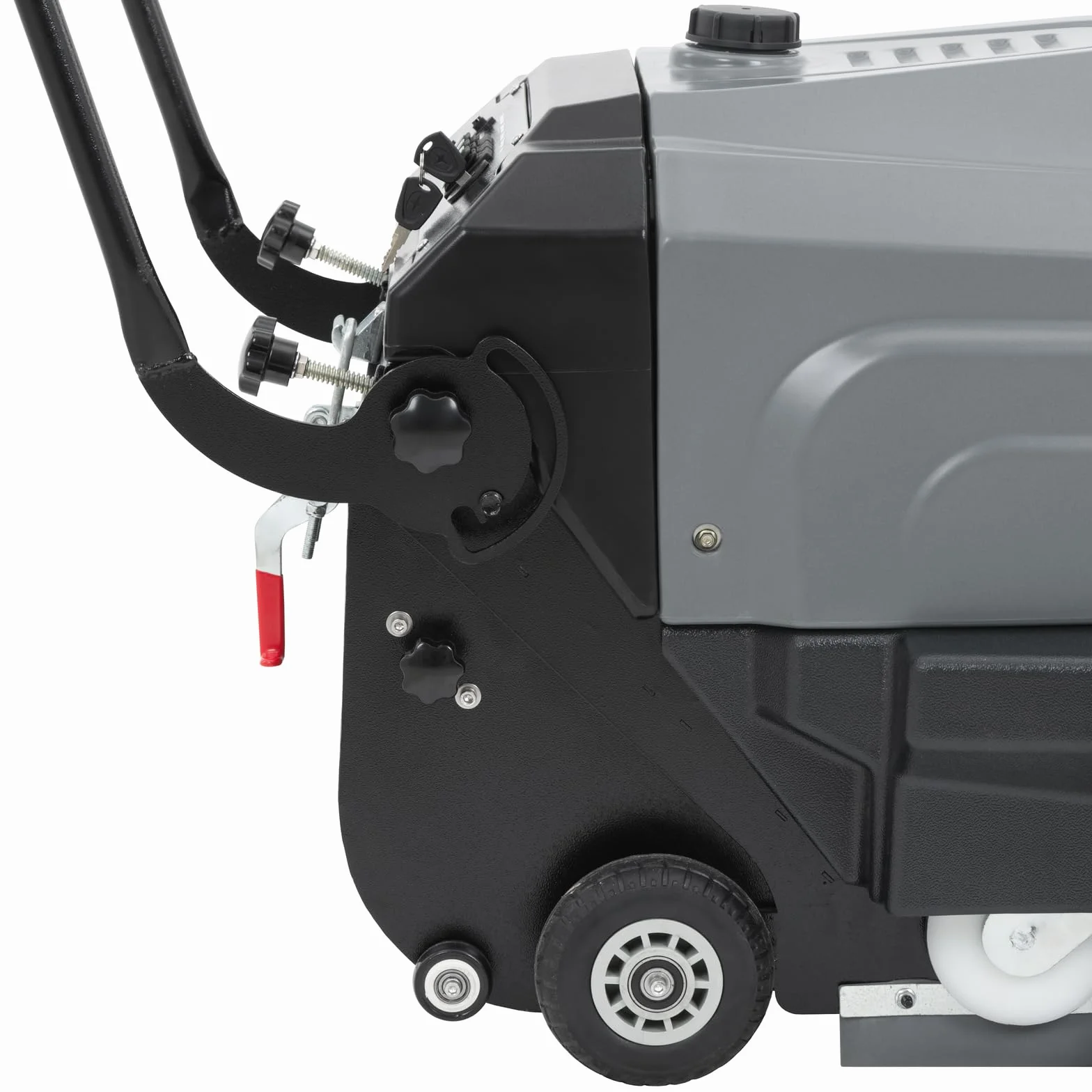 Spazzatrice aspirante - Funzionamento a batteria - 4.000 m²/h - 2 spazzole da 46 cm ciascuna Spazzatrice elettrica Spazzatrice con aspirazione Spazzatrice a batteria -