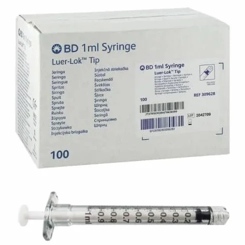 SIRINGHE 1ML LUER LOCK CF.100PEZZI
