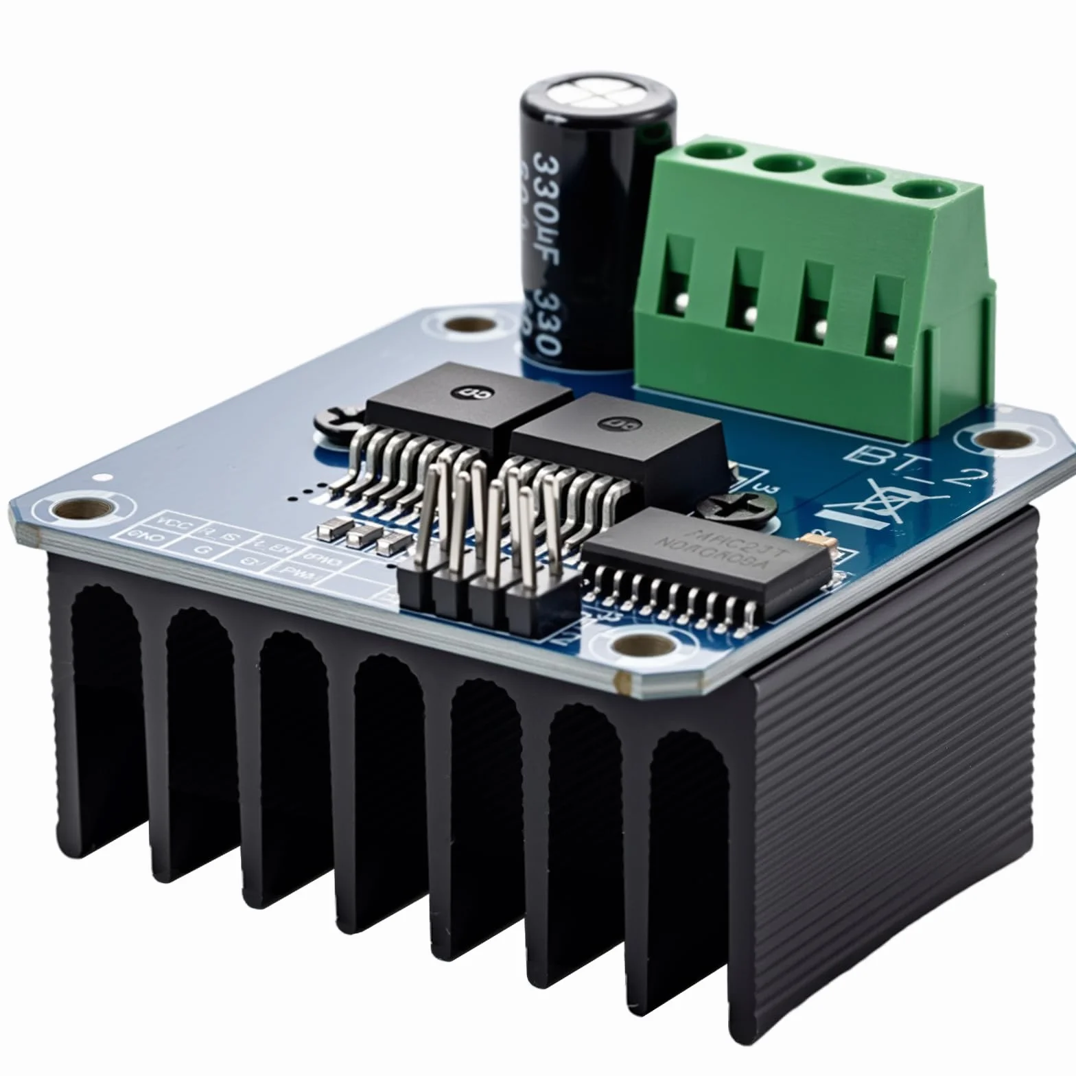 Set di 2 moduli driver motore ad alta potenza BTS7960 43A, ideali per Arduino con funzione di limitazione della corrente e adatti come moduli driver per auto intelligenti