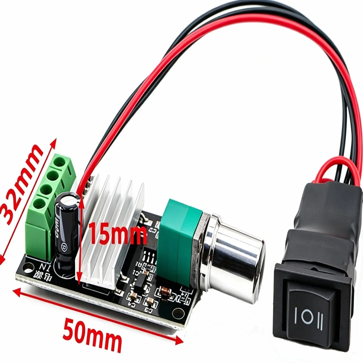 Gebildet 1pcs 6V-28V 3A 80W DC Velocità del motore Controller(PWM),DC Scheda di Controllo del Motore,Driver motore reversibile regolabile interruttore