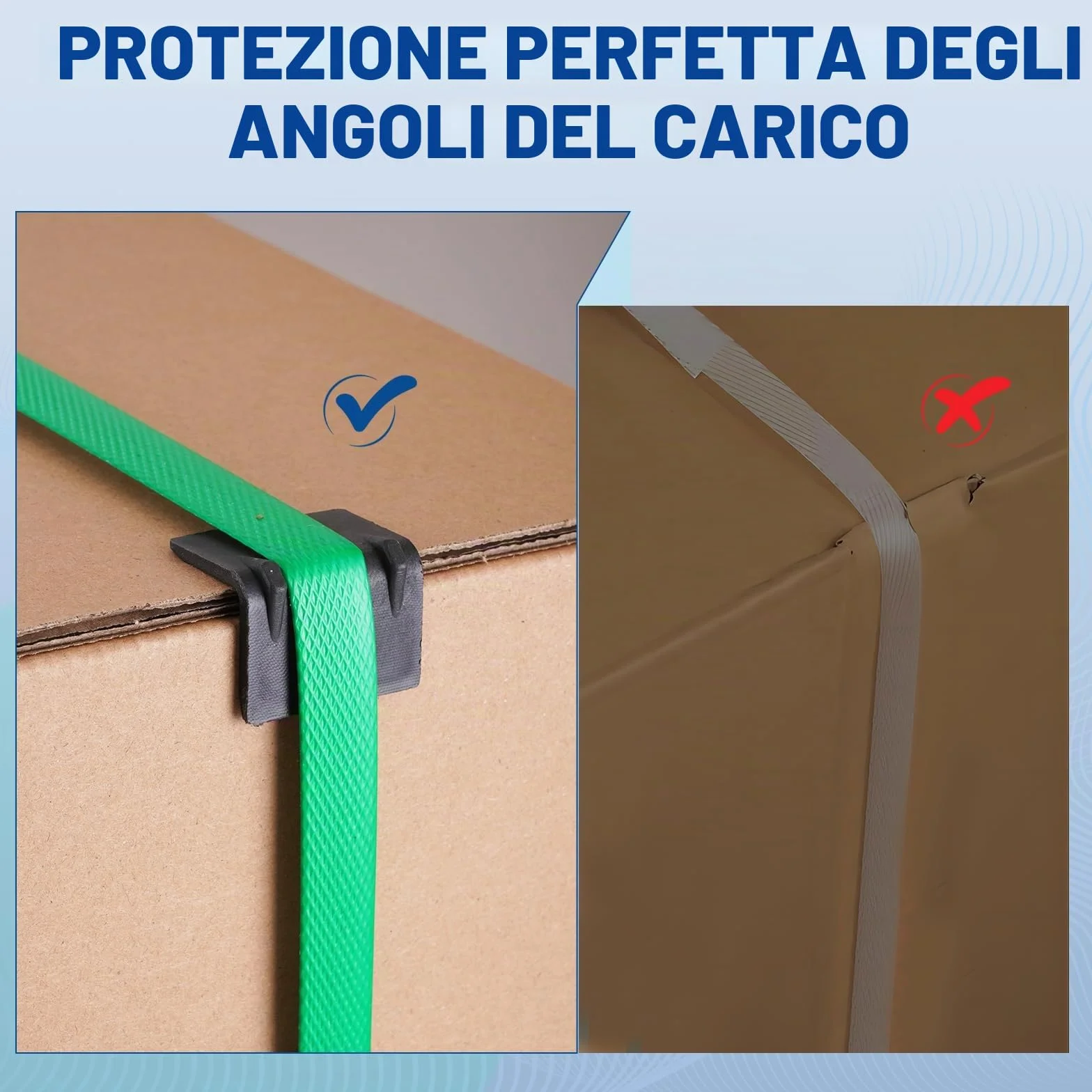 BAOSHISHAN Set di reggiatura manuale per impacchettamento per pallet resistente (1 tenditore, 1 sigillante, reggiatura in PET/poliestere da 200 metri, 100 fibbie, 20 angoli di imballaggio, 1 guanti)