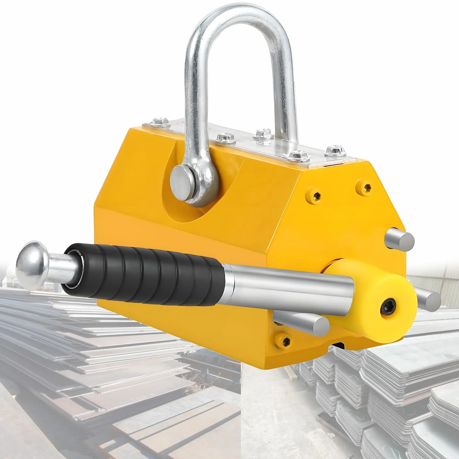 Sollevatore magnetico permanente - Capacità di sollevamento 100/200/400/600 kg, potenti strumenti di sollevamento magnetici per sollevare lamiere d'acciaio, utilizzati in gru da officina,400kg