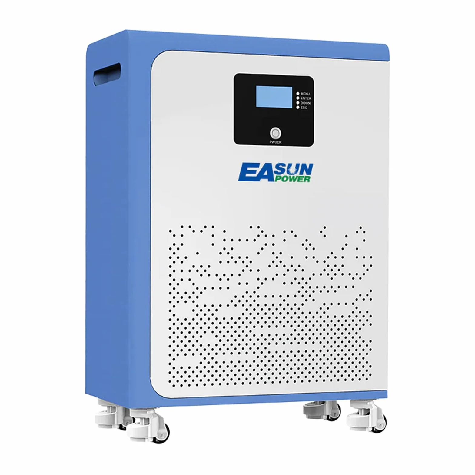 POWLAND 15kWh Batteria al Litio 48V per Fotovoltaico | 300Ah 51.2V LiFePO4 6000+ Cicli | Batteria da Pavimento con BMS di Sicurezza