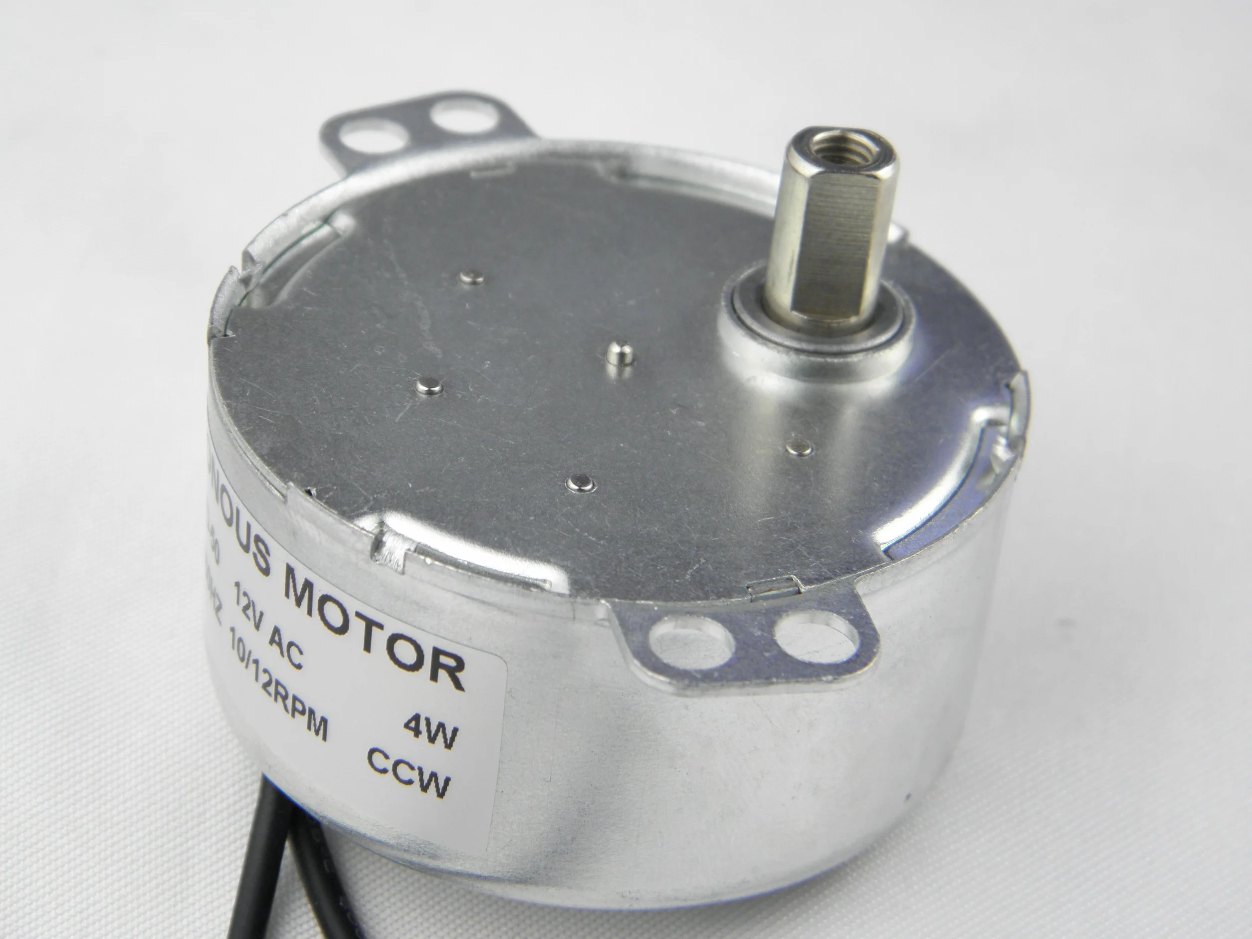 CHANCS TYD-50 Motore sincrono 12V AC 10-12RPM CCW 4W Albero Piatta Motore a tavola Rotante