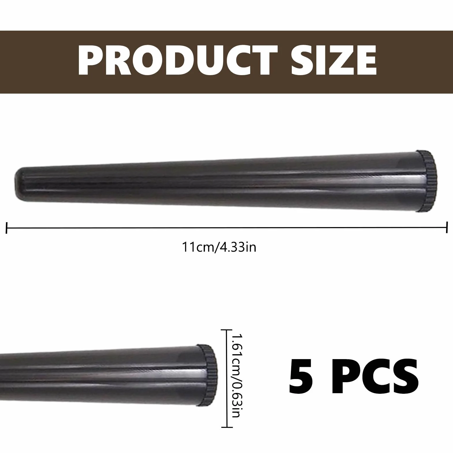 5 Pezzi Porta Joint, Joint Tube Plastic 110 mm, Tubo Congiunto, tubi porta cono, Impermeabile E Portatile per Trasporto e Storage Piccoli Oggetti