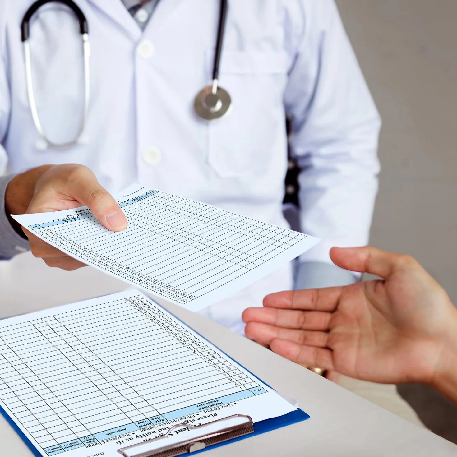 250 fogli di accesso per pazienti, conformi HIPAA, etichette adesive staccabili, senza carbone, 3 moduli per la privacy in ambulatori medici e dentistici