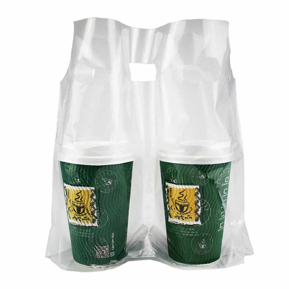Sacchetti per imballaggio in plastica trasparente, 100 pezzi, portatili, per latte, succhi di frutta, acqua, sacchetti liquidi per negozi e sale da pranzo