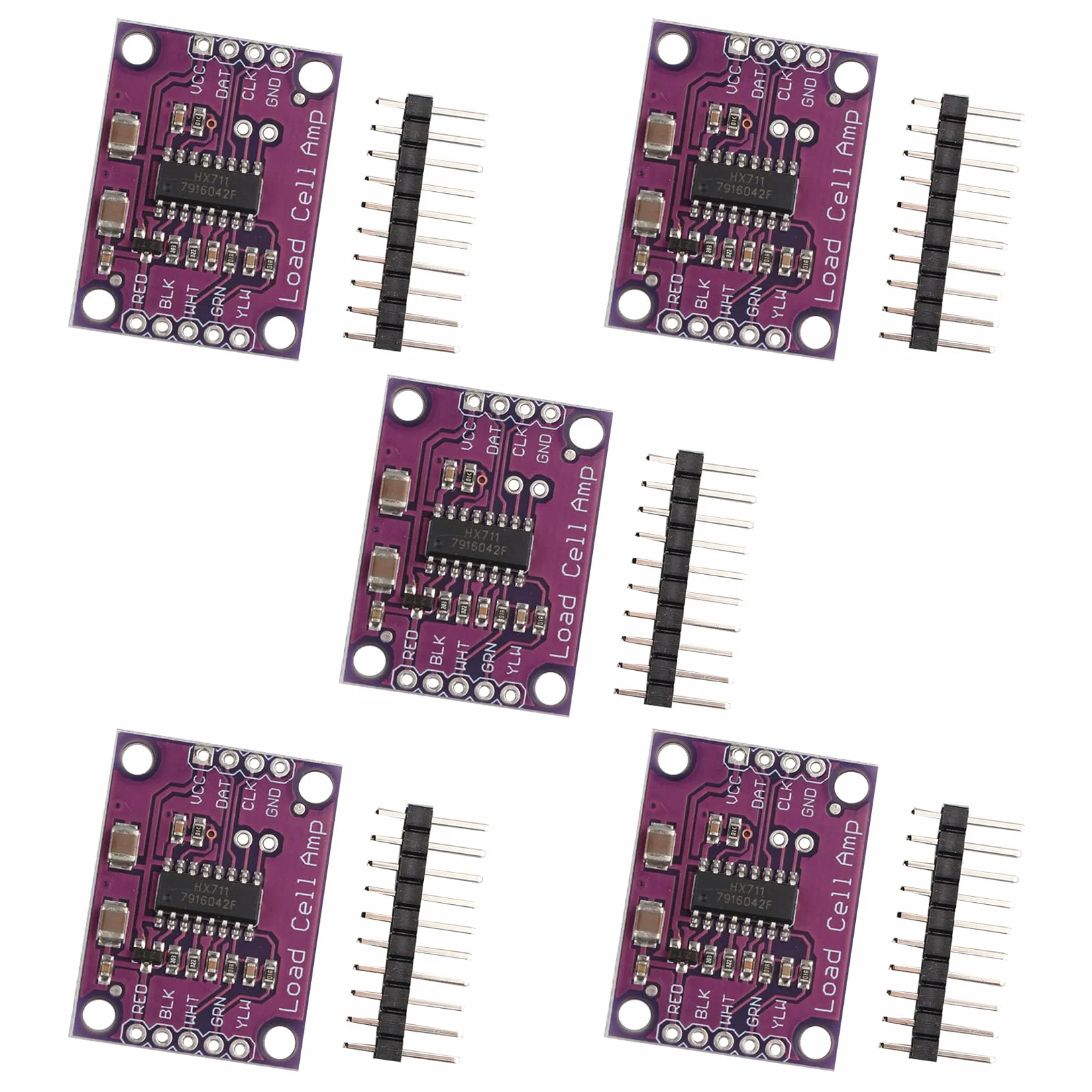 5 Pezzi CJMCU-711 HX711 Cella di Carico Sensore di Pesatura Elettronico Convertitore A/D a 24 Bit per Alta Precisione Bilancia Elettronica Compatibile con Arduino